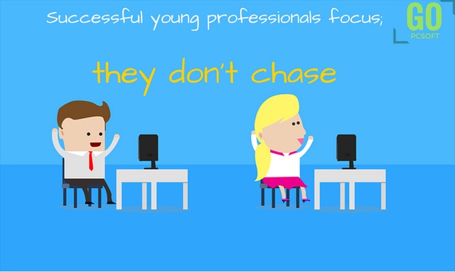 Successful young professionals focus